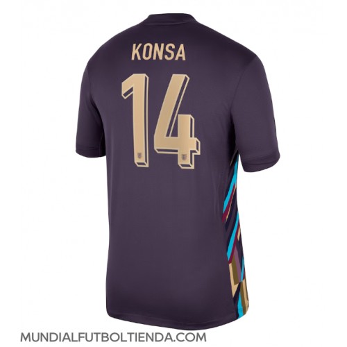 Camiseta Inglaterra Ezri Konsa #14 Segunda Equipación Replica Eurocopa 2024 mangas cortas